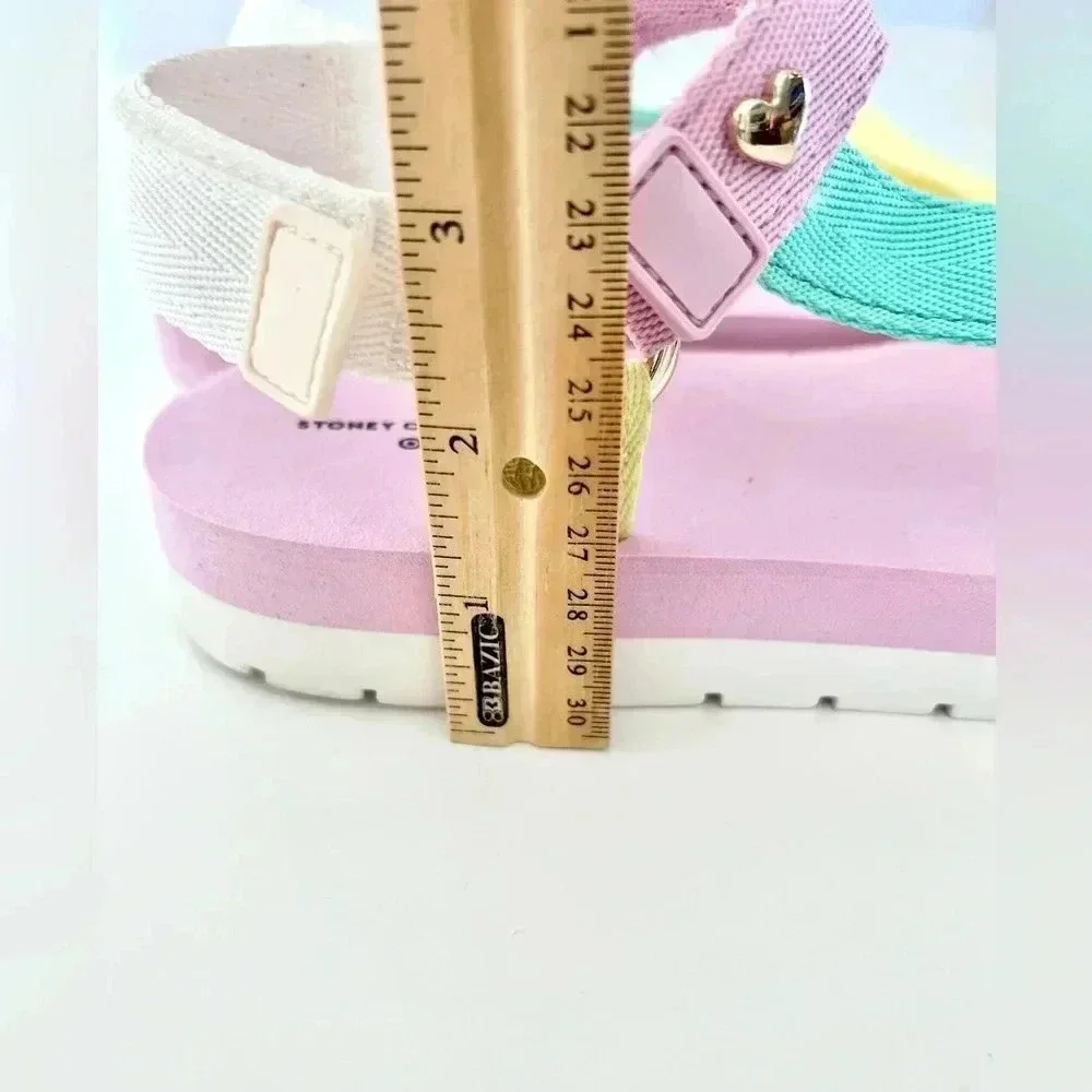 Stoney Clover Lane X Target‎ Pastel Comfortable Adjustable Strap Sandals Size 7